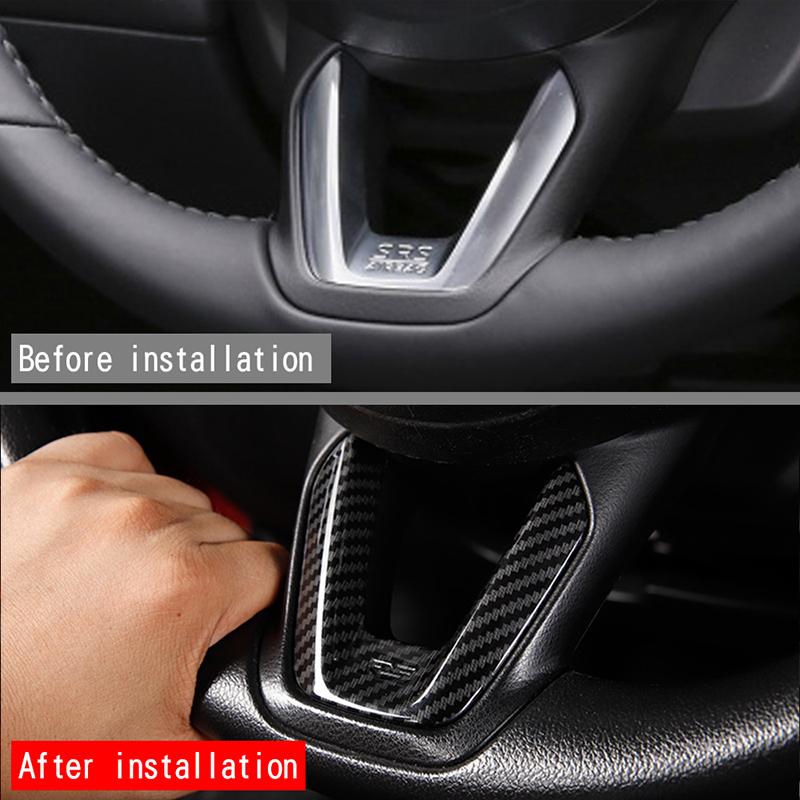 Декоративная рамка на руль автомобиля для Mazda AXELA CX-5 CX-8 Руль V-образный декоративный