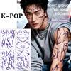 4 шт. KPop Охотники на демонов Набор временных татуировок Узоры Руми и Джину День Рождения Аниме Наклейки Мальчики Хэллоуин Косплей Татуировки Руми