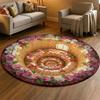 Visual 3D Hole Printed Circular Carpet Plant Flower Door Mat Living Room Bedroom Kitchen Decoration Rug