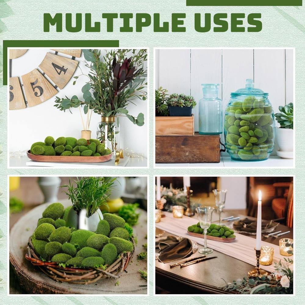 10PCS Simulation Moss Stone Fake Green Plant for Home Garden Flower Pot DIY Micro Landscape Decors Artificial Green Moss Balls