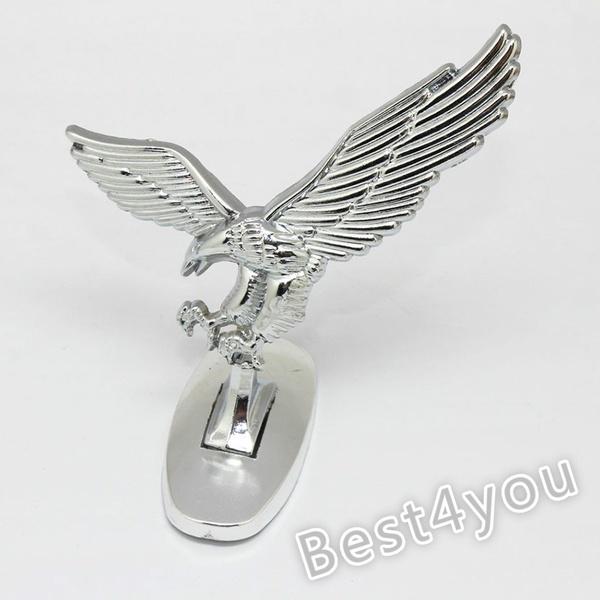 Popular Vintage Universal 3D Eagle Car Logo Front Hood Ornament Bonnet Metal Hood Sticker ADM