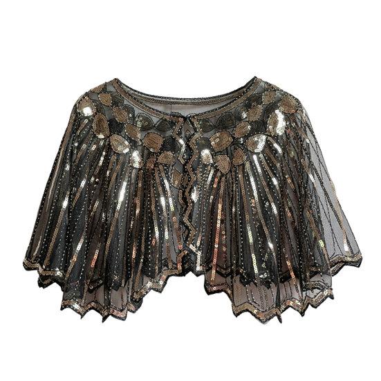 Женская шаль с блестками, прозрачная сетка, симметричное платье с круглым вырезом, тонкая женская шаль для свиданий и покупок, женская шаль