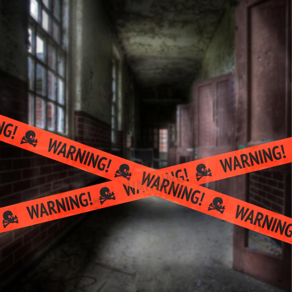 Украшение на тему Хэллоуина Предупреждающая лента Изоляционная лента Предупреждение Опасно Не входить Предупреждающая лента Индивидуализация