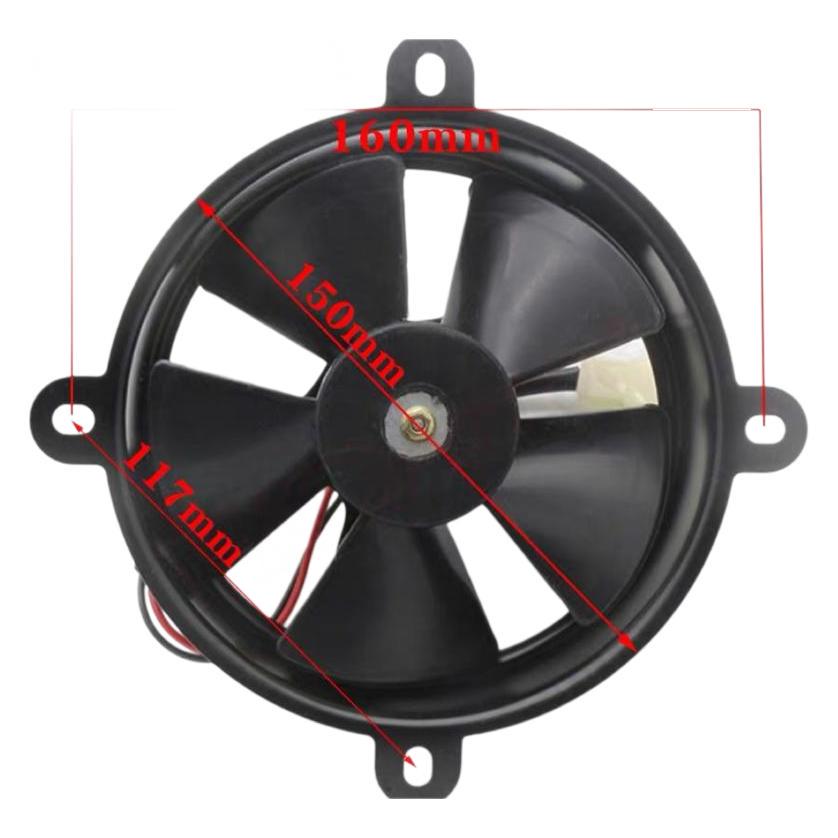 Motorcycle Radiator Cooling Fan 150cc/250cc S Iron ATV 12V DC Kart High-Efficiency