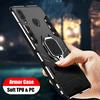 KEYSION Чехол для телефона для Xiaomi Redmi Note 7 6 Pro, противоударная броня, задняя крышка с магнитным автомобильным кольцом