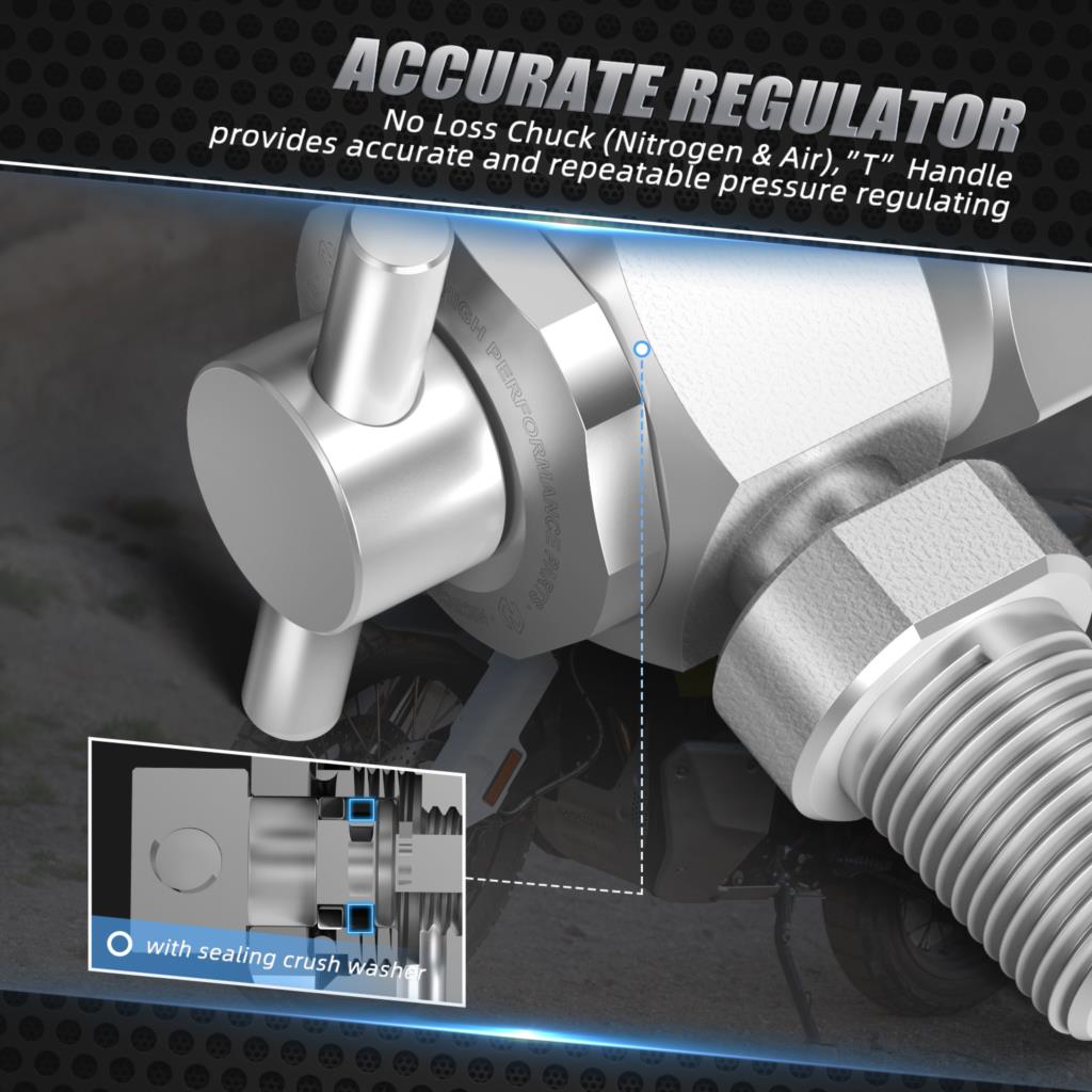Наполнительный клапан для азота 1/8" NPT Для Yamaha Raptor 700R YFM700R Can Am Maverick X3 Квадроцикла UTV Мотоцикла со клапаном Шредера
