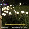 Solar Wind-Powered Firefly LED Garden Stake Lights - Waterproof Outdoor Decor