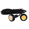 [Pack of 2] Waterproof Large LED Spotlight, Yellow, 0.5 V, 0.9 Inches (23 Mm) (Black Socket)