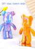 Сделай сам скульптура медведя из жидкой краски Ручная работа кукла Bearbrick Украшения Агрессивный медведь Граффити рисунок Игрушка для родителей и детей Подарок Декор для дома