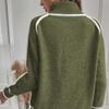 Зимний женский элегантный однотонный вязаный теплый свитер с высоким воротом и длинными рукавами