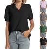 Женская модная удобная дышащая свободная элегантная футболка с коротким рукавом и v-образным вырезом