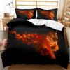 Tiger Duvet Cover Set Twin for Boys Men Wild Animal Printed Bedding Set Animal Polyester Comforter Cover Double Queen King Size