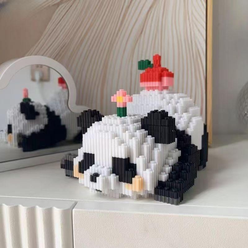 Non-Toxic 89-1023-Piece Cute Panda Building Block Set - Desktop Accessories - Advanced Color Scheme - Valentine'S Day Thanksgiving Halloween Christmas