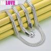 925 Sterling Silver 6mm Flat Snake Side Chain Necklace Jewelry