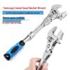 10-Inch Extendable 5-in-1 Multifunctional Ratchet Wrench for Plumbing and Air Conditioning