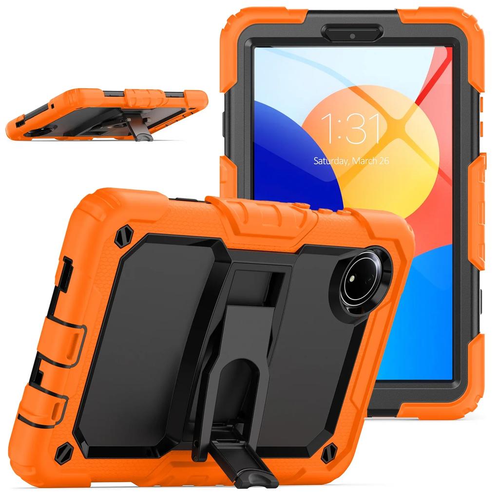 Heavy Duty Silicone Shockproof Stand Tablet Case For Redmi Pad SE 8.7 inch 4G 3 Layer Protective Funda Cover #R