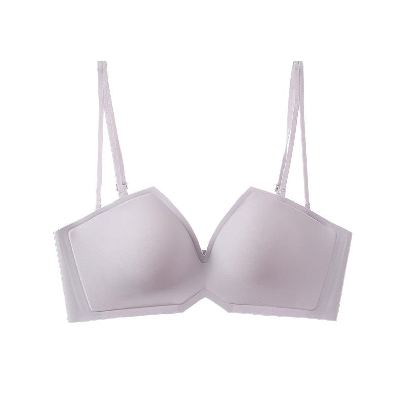Traceless steel-rimless underwear women's small breasts are gathered on the side to show a large lift, secondary breasts are closed