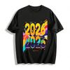 2026 С Новым Годом Модный Принт Повседневный Свободный Топ Для Мужчин Женщин Футболка Из Чистого Хлопка