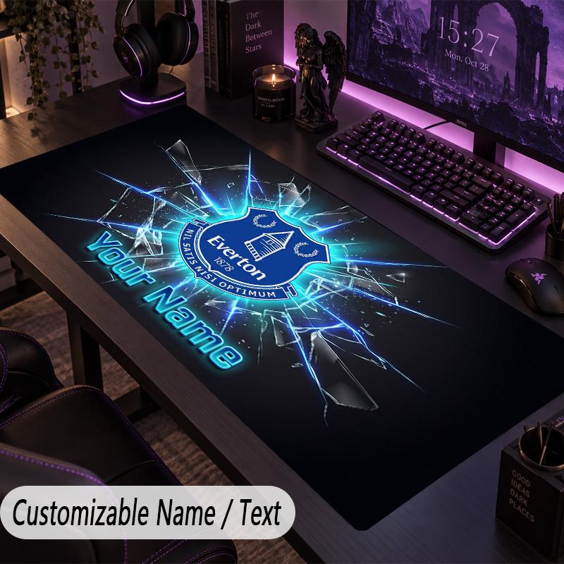 Large Mouse PadEverton FC Custom Name Text Personalized Desk Mat Non Slip Gaming Pad