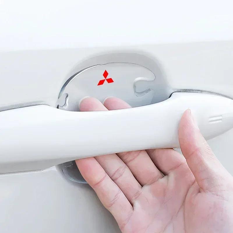 For Mitsubishi ASX Lancer Cordia Pajero Outlander Eclipse Galant Mirage Colt Car Door Handle Bowl Transparent Sticker Strips