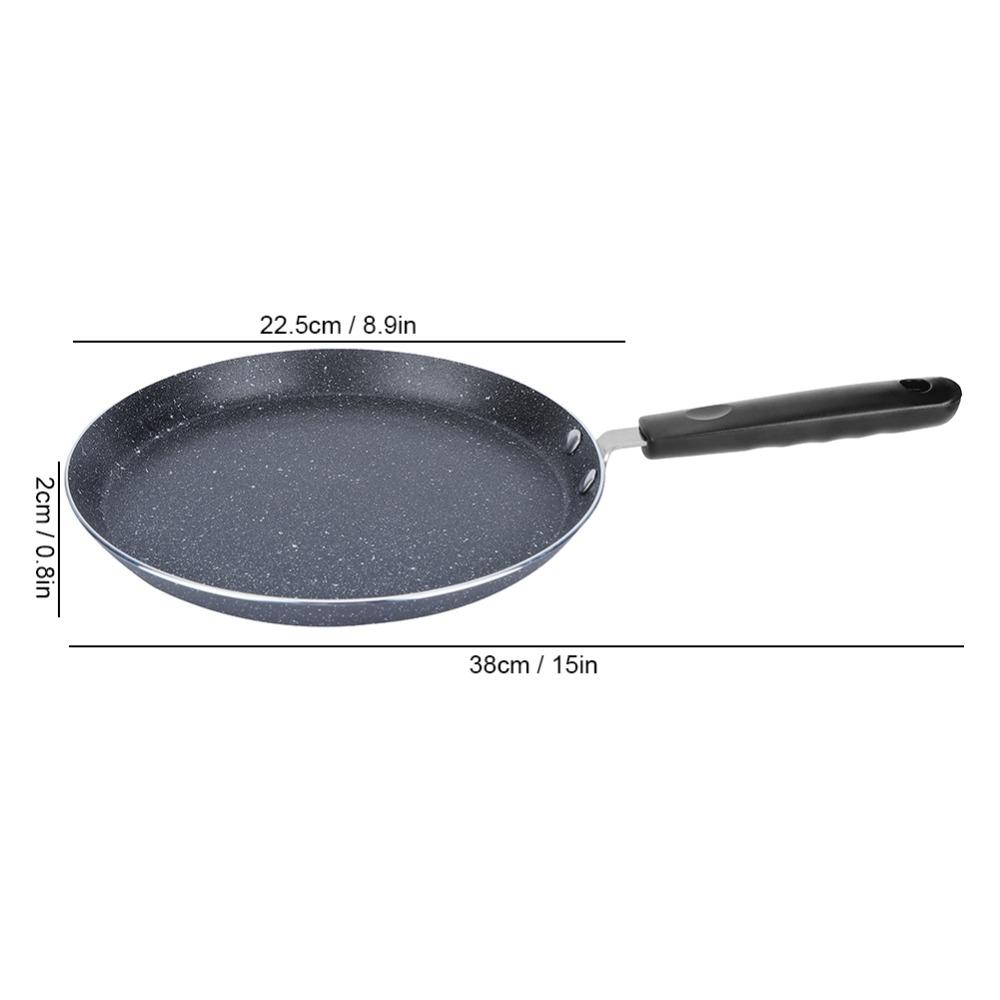 Round Shape Nonstick Crepe Pan Aluminum Alloy Flat Skillet Pan Pancake Egg Pizza Tortilla