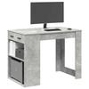VidaXL Desk with Drawer and Shelf Concrete Grey Engineered Wood 858689
