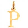 Кулон Инициал простая буква P с золотым покрытием