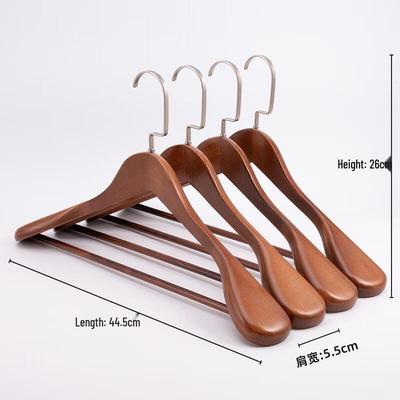 JINGRUIXIANG Винтажные широкие деревянные вешалки из грецкого ореха (10-Pack)