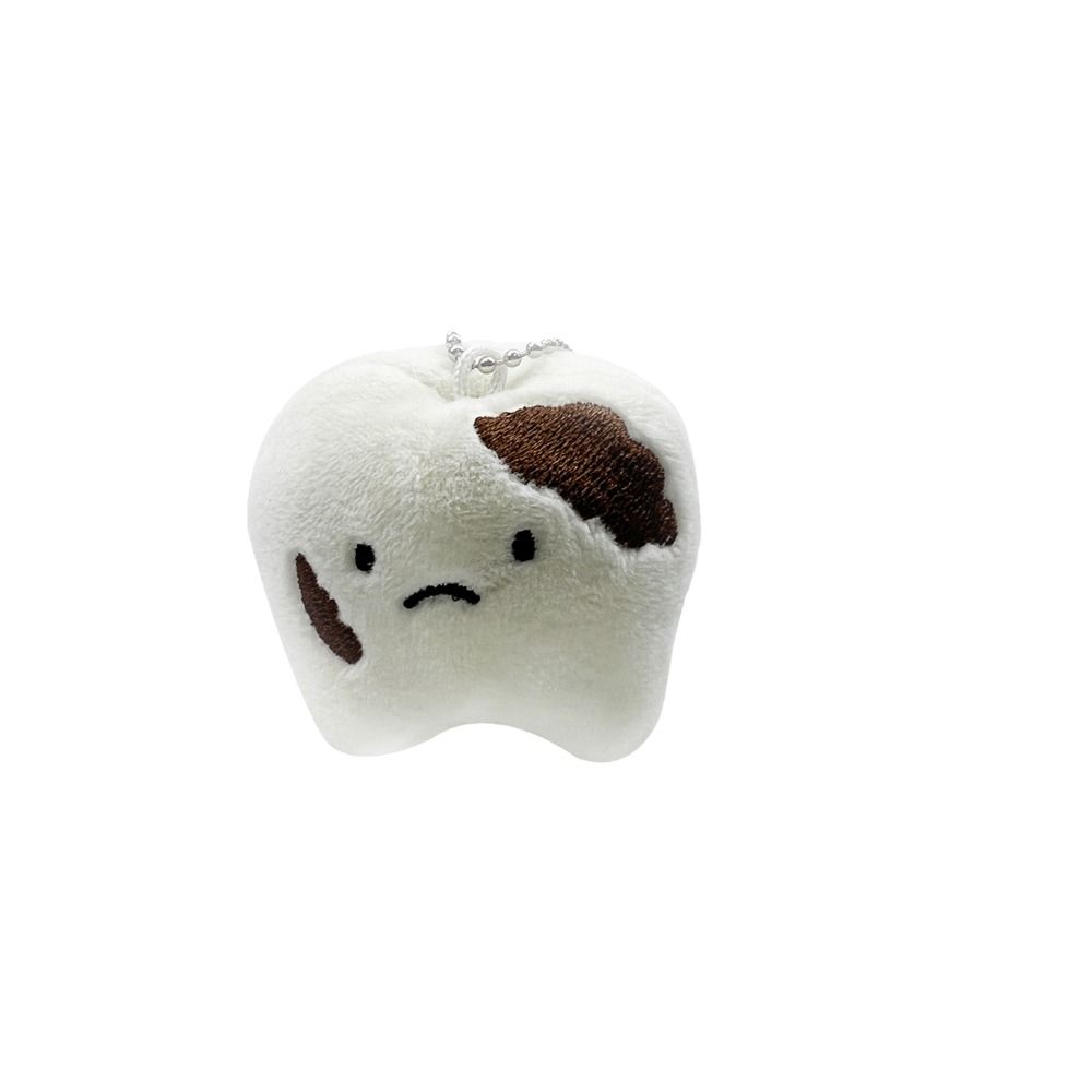 Cute Soft Teeth Plush Keychain Cartoon Plush Stuffed Care for Teeth Pendant Toothbrush Care for Teeth Unisex