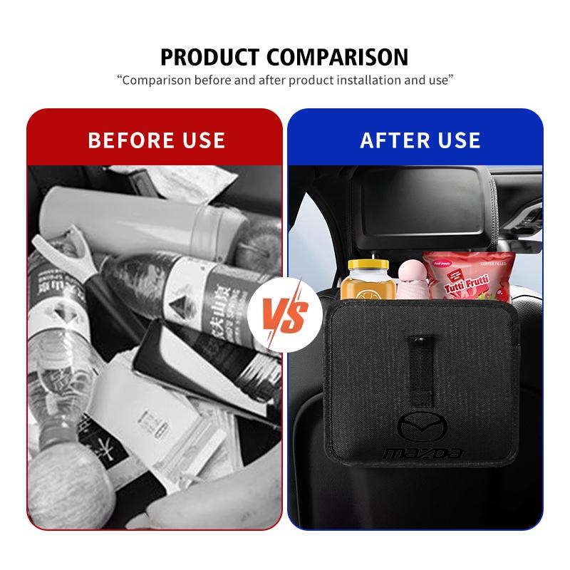 For Mazda Car Seatback Storage Bag Bottle Holder Cup Tissue Box Hanger 2 3 5 6 Axela Atenza Speed 6 CX3 CX4 CX5 CX7 CX8 CX9 MS f3