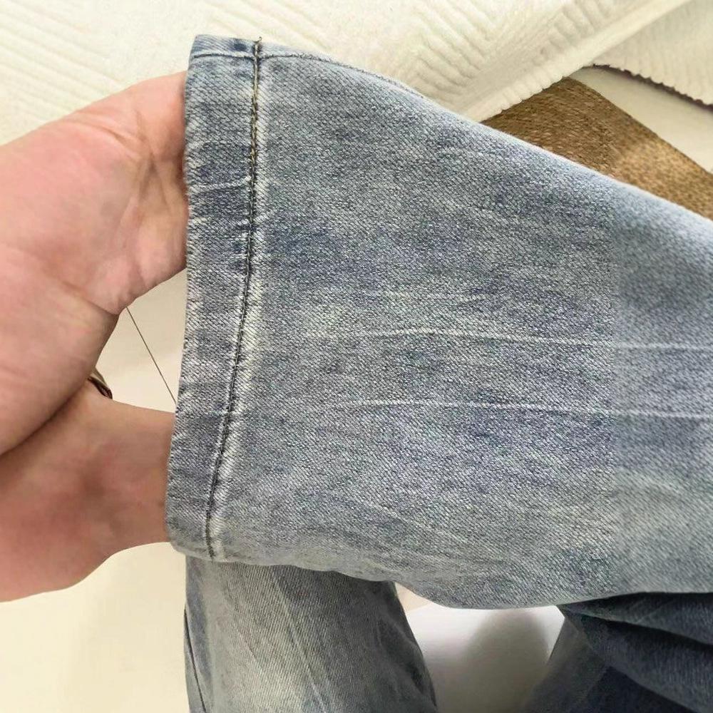 Джинсы прямые с высокой посадкой женские осенние винтажные свободные узкие универсальные удлиненные широкие брюки ретро уличный стиль мешковатые длинные джинсы для женщин