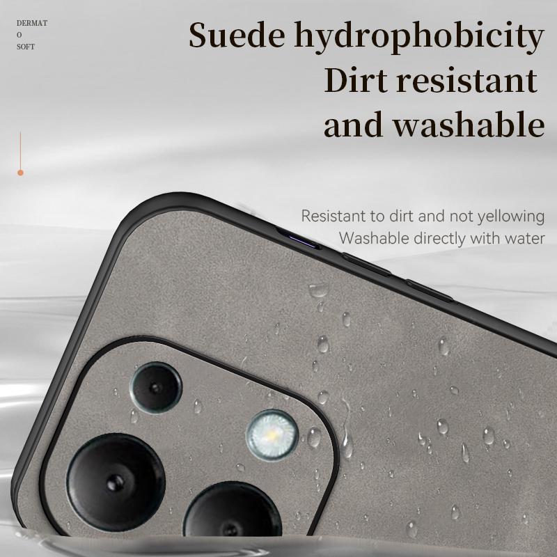 Чехол из искусственной кожи из овчины для Xiaomi Redmi Note 13 12 Pro 12 11 12S 11S 10 9 Redmi Turbo3 A3 13C 12C 10C K40 K50 K60 K70, чехол с кронштейном для телефона