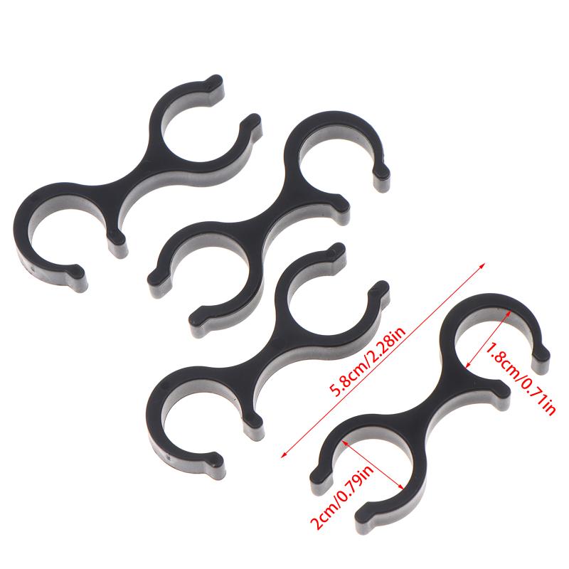 4Pcs 8Shape Trekking Pole Clips Strong ABS Quick Release Holders for Backpacks Hiking Accessories Lightweight Gear