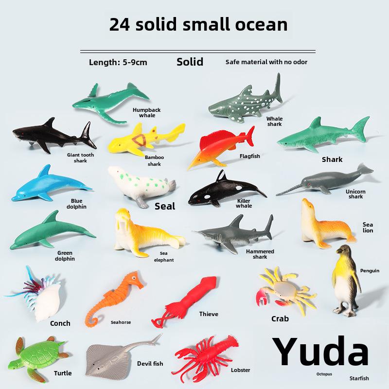 Набор игрушек «Морские животные» — пингвины, акулы, киты, морские звезды: Детские имитационные модели