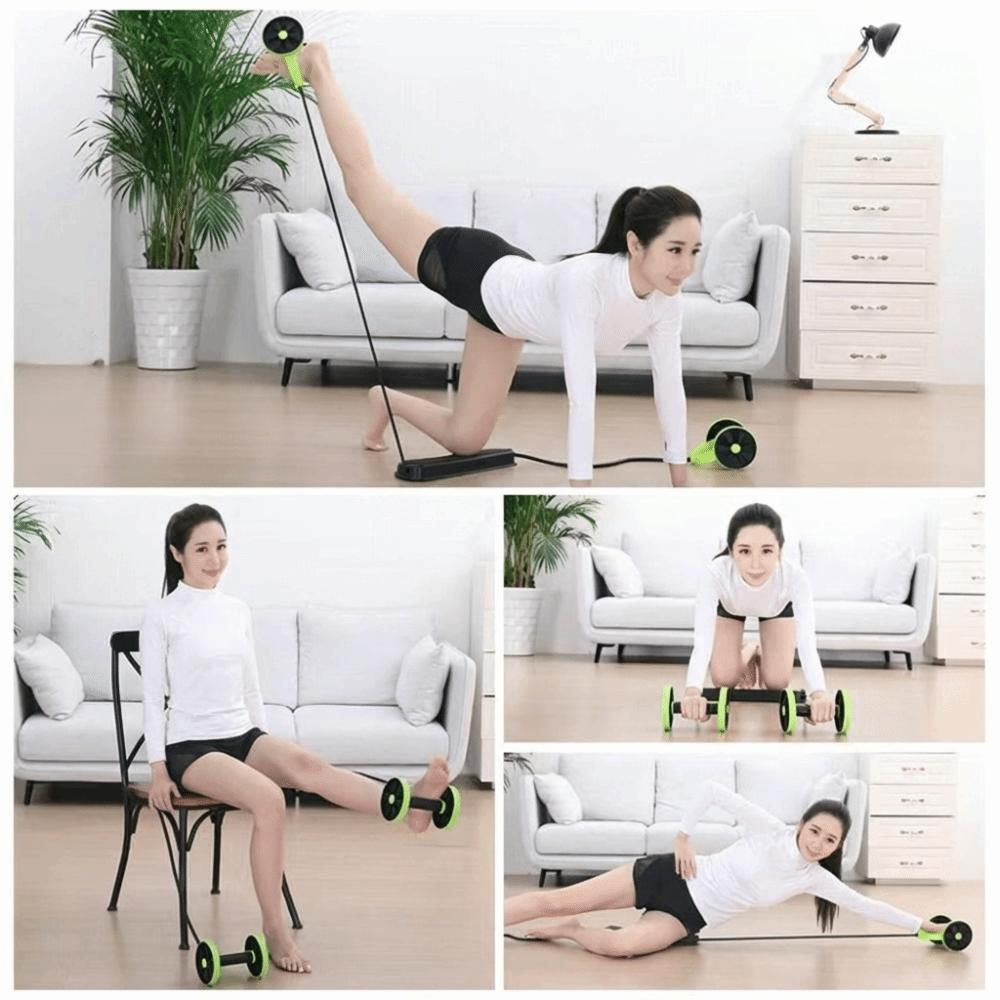 Knee Mat Ab Roller Double Roller Abdominal Wheel Waist Slimming Device Body Shaping