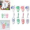 Handheld Mini Usb Fan With Holder Portable And Adjustable For Outdoor Travelling