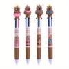 School Season 10pcs 0.5mm Capibala Four-color Ballpoint Pen High-value Stationery Color Handbook Pen Creative Office Multi-color Oil Pen