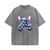 SX-06 MINISO 2026 Summer Vintage Wash  Printed Pure Cotton Shoulder Style Men's and Women's Round Neck Short Sleeved Couple T-shirt