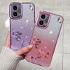 KADEM Чехол для Motorola Moto G24 5G/Moto G24 4G, ТПУ, Блестящий, с Блестками, Стразами, Защитная Крышка для Телефона