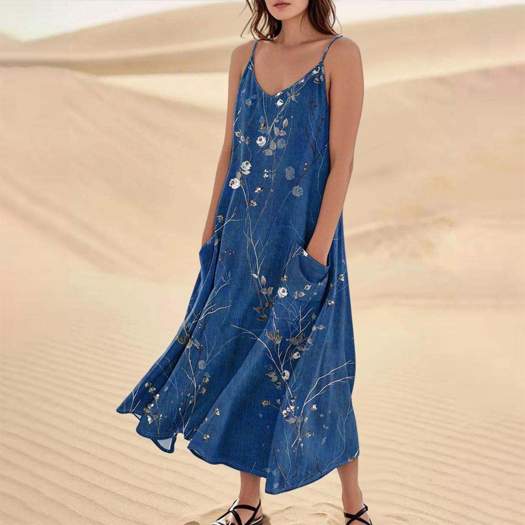 Women's Summer Dress Casual Loose Long Beach Vacation Dresses