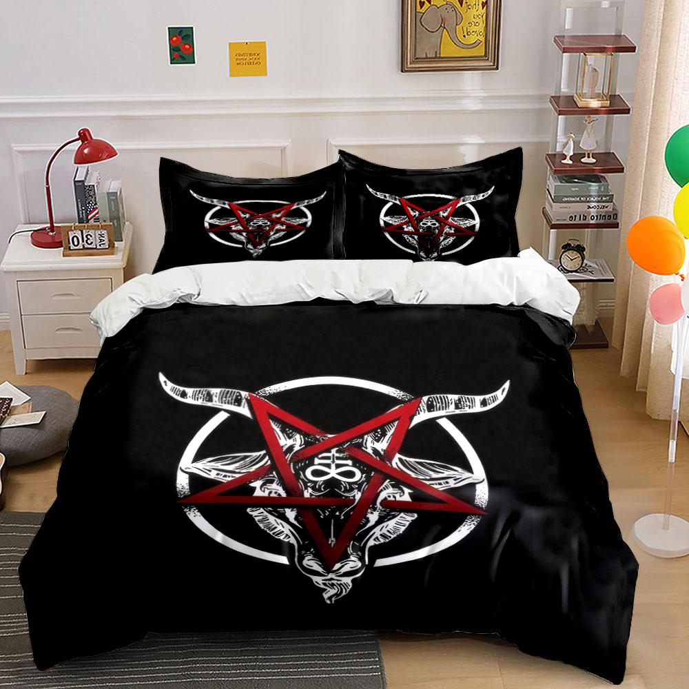 "Occult Symbol Decorative Set" Bedding Set with 1 Duvet Cover 2 Pillowcases Single Double King Queen, Gift
