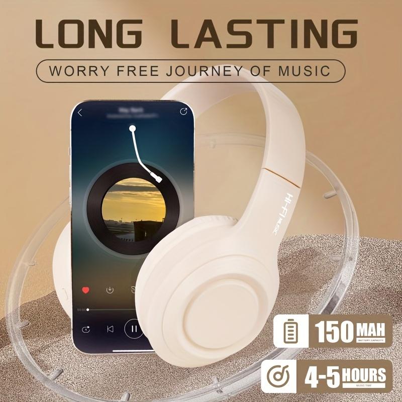 Складные беспроводные наушники, встроенный емкостный микрофон, функция шумоподавления при звонках, зарядка через USB Type-C, легкие открытые наушники
