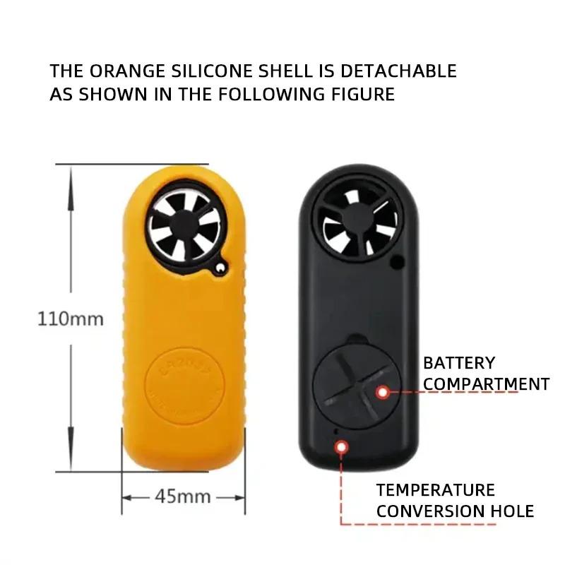 GM816 Цифровой анемометр 30 м/с. Карманный измеритель скорости ветра, ЖК-дисплей, мини-метр ветра, измерение скорости ветра, температуры, удержание данных
