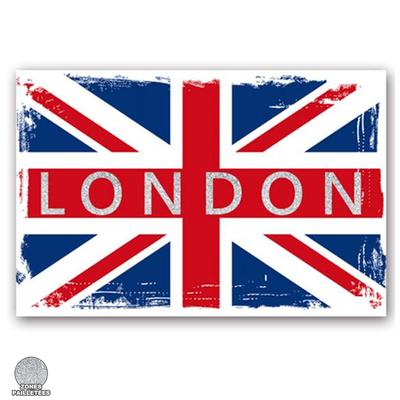 [P6496] - Канва с блестками «So British» (лондон-юнион-джек) - 60x40 см