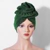 Headwear African Turban Caps Raw Silk Bonnet Elegant Head Wraps  Party Headgear