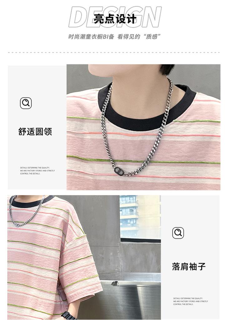 Boys' Summer Striped Short Sleeve Set 2026 New Large Children's Summer Clothes Handsome and Fashionable Trendy Boys' Summer Clothes