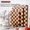 Solid Wood Cutting Board Household Use Wooden Double Colors Anti-skid Cutting Board Mosaic Chopping Pad Food Tray Kitchen Items