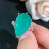 Осенне-зимний новый стиль Параиба циркон кольцо открытый изумруд простая роскошь ретро мода