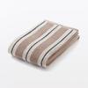 MUJI Мягкое махровое банное полотенце Бежевое с разноцветной полоской 60x120 см 100% хлопок
