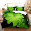 Зеленый пододеяльник, комплект двуспальной кровати, односпальное одеяло, покрывало с цветочным принтом, размер Queen King Size, комплект постельного белья с листьями, 200X200, 2 шт., 3 шт., тонкий, 3D, односпальный